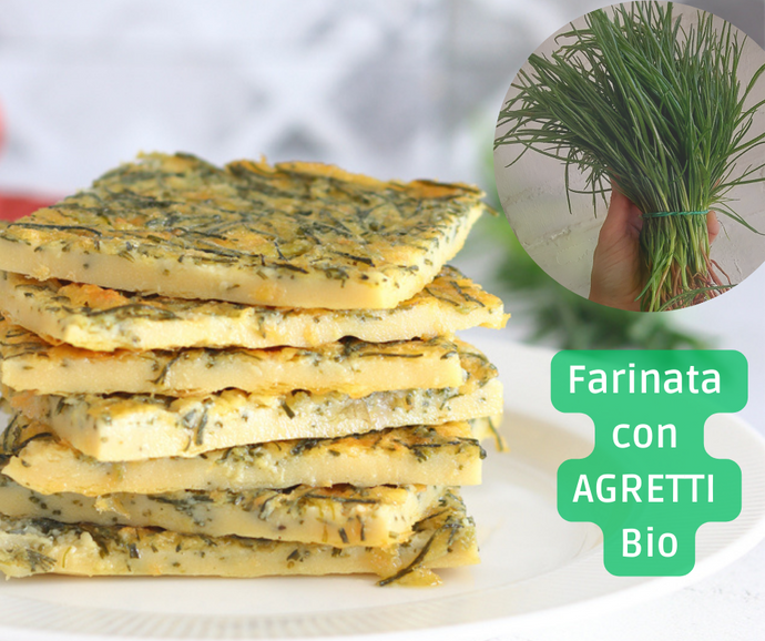 Farinata di ceci con agretti biologici