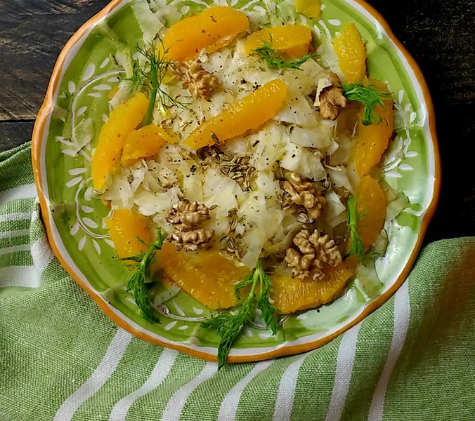 Insalata di finocchi, arance e noci