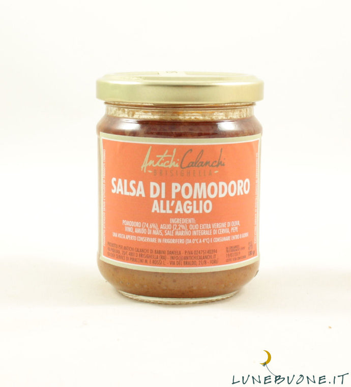 Salsa di pomodoro all'aglio biologica - 180 gr - Lune Buone