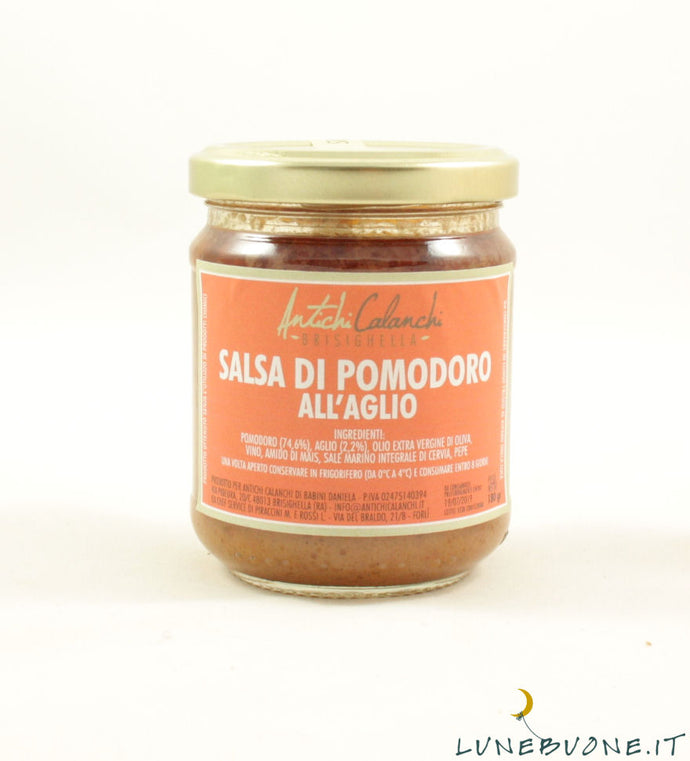 Salsa di pomodoro all'aglio biologica - 180 gr - Lune Buone